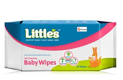 LITTLES BABY WIPES 30S - GENTLE AND HYDRATING BABY WIPES FOR DELICATE SKIN