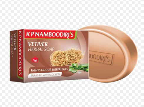 K.P. NAMBOODIRIS SOAP VETIVER 75 - NATURAL VETIVER INFUSED SOAP FOR FRESHNESS AND SKIN CARE