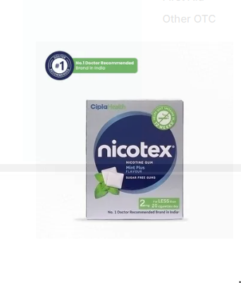 NICOTEX GUM 2MG MINT 12S