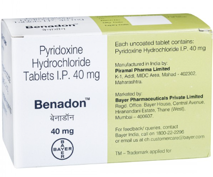 Benadon Pyridoxine Hydrochloride Tablets I.P. 40 mg