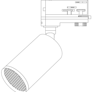 MINI FOCO DE CARRIL TRIFÁSICO GU10 ROMA BLANCO