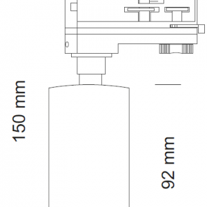 MINI FOCO DE CARRIL TRIFÁSICO GU10 ROMA BLANCO