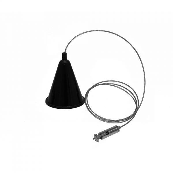 SUSPENSION CARRIL TRIFASICO NEGRA