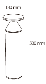 Baliza de jardin, corten (oxido) 3000k