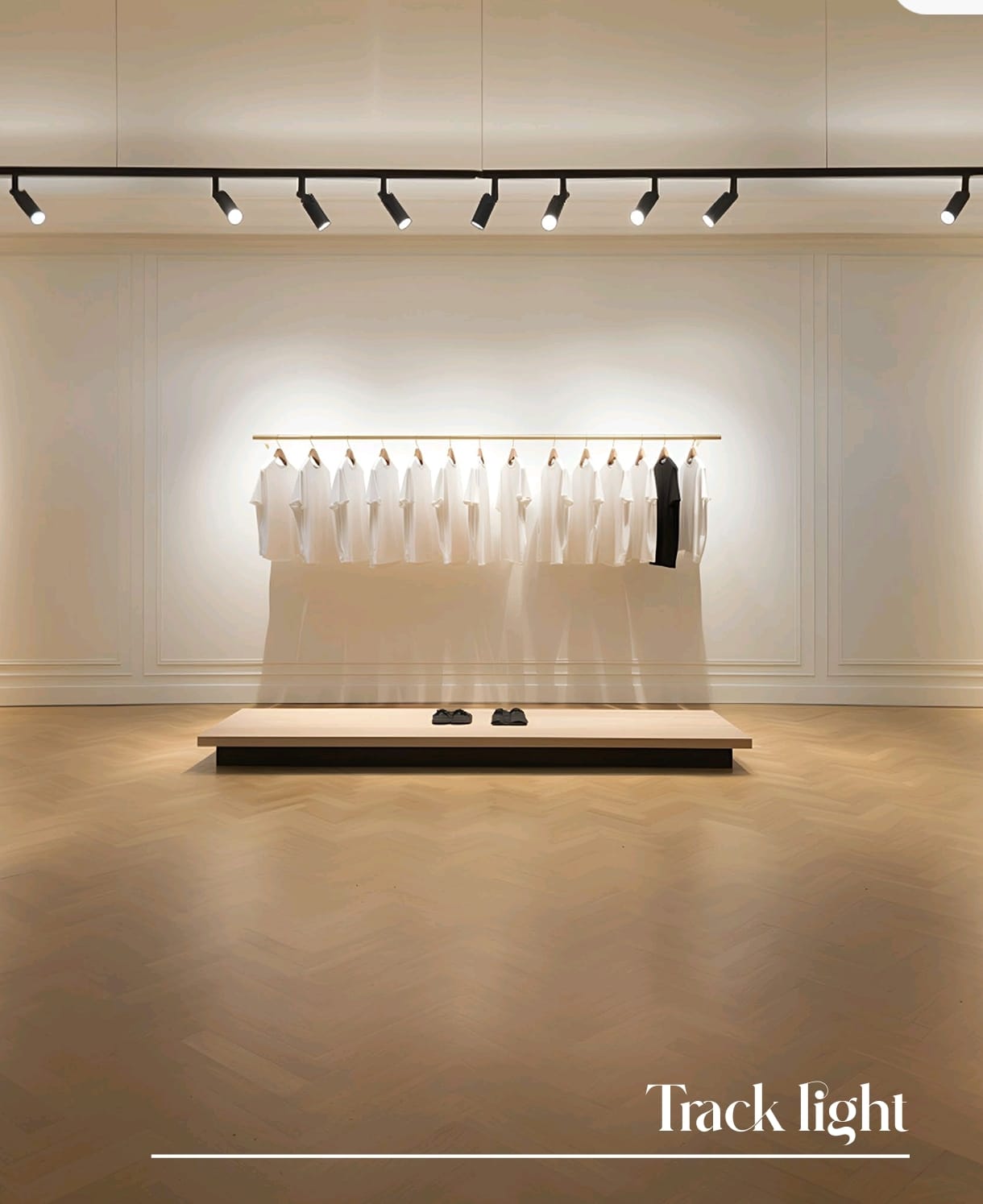 Proyector carril 25w negro luz neutra 4000k