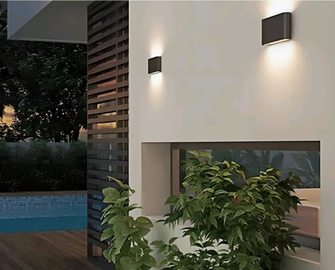 Aplique exterior negro aluminio