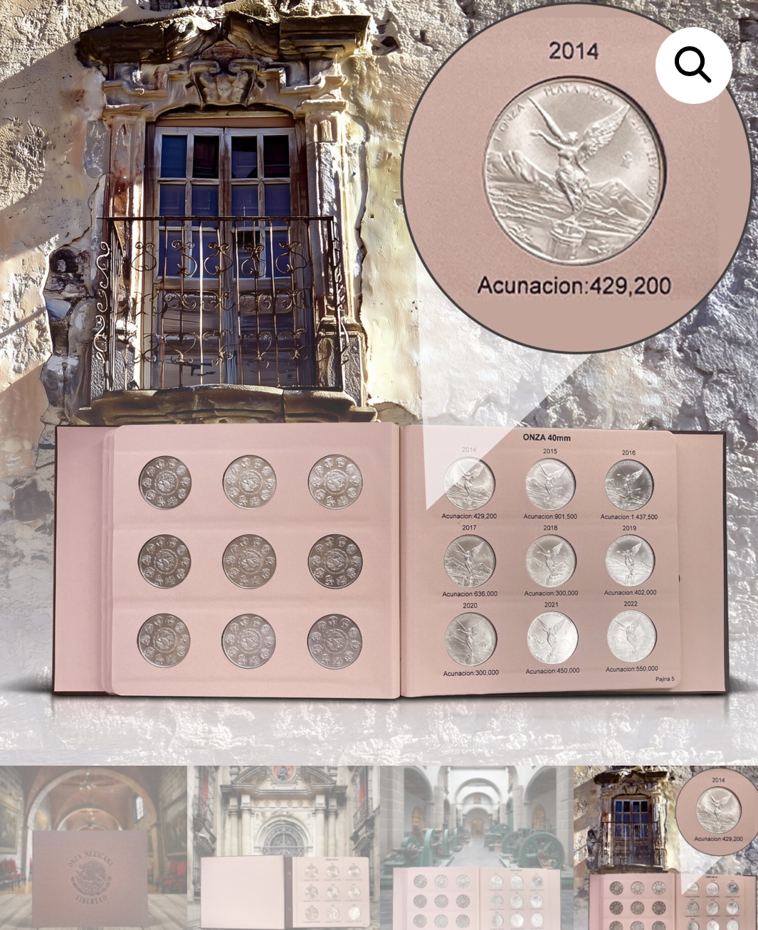 Álbum Oficial para Onzas Libertad 1982–2030  | Edición Premium