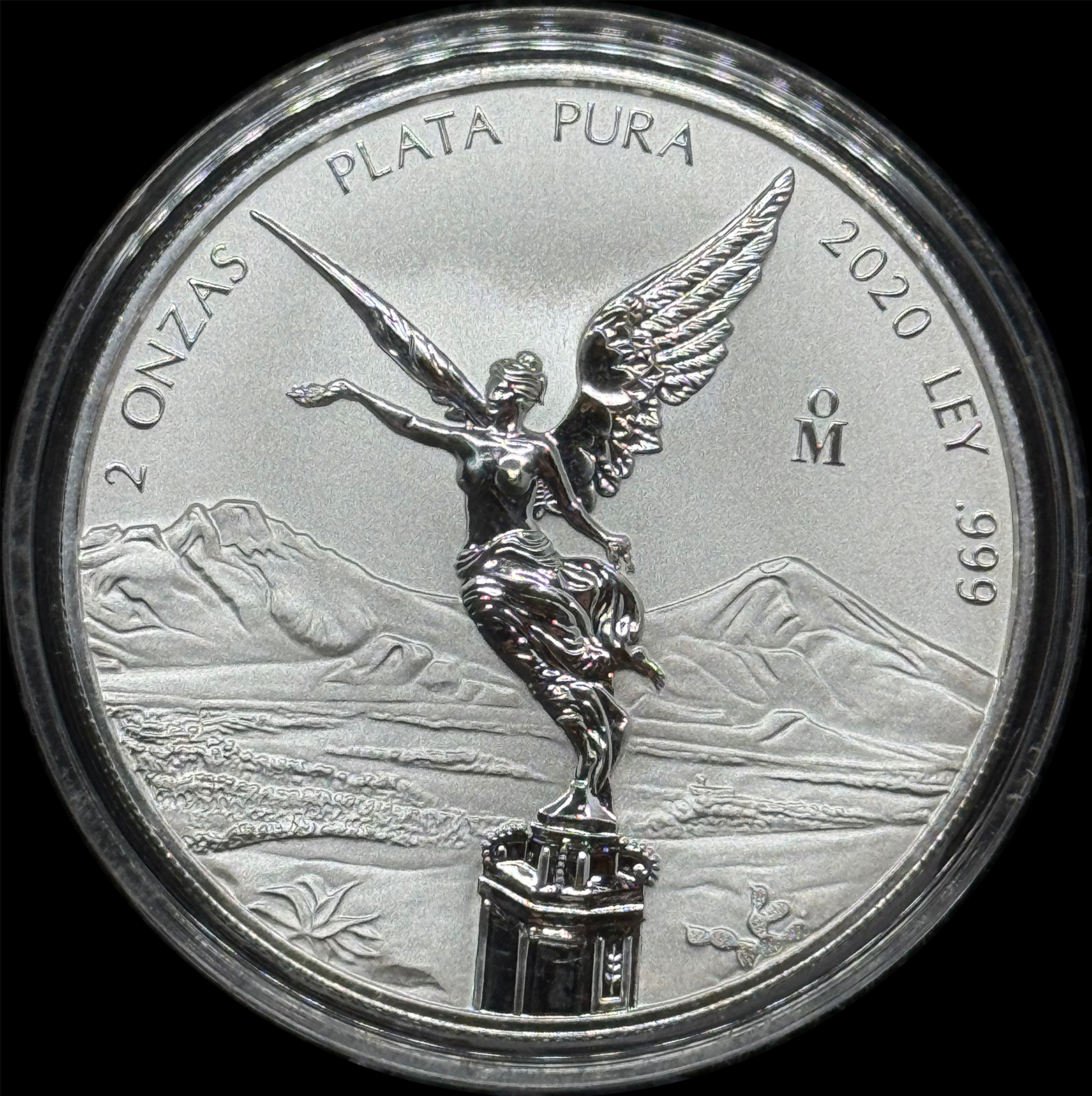 2020 Mexico 2 oz Silver Libertad Reverse Proof Coin in Capsule | Low Mintage 