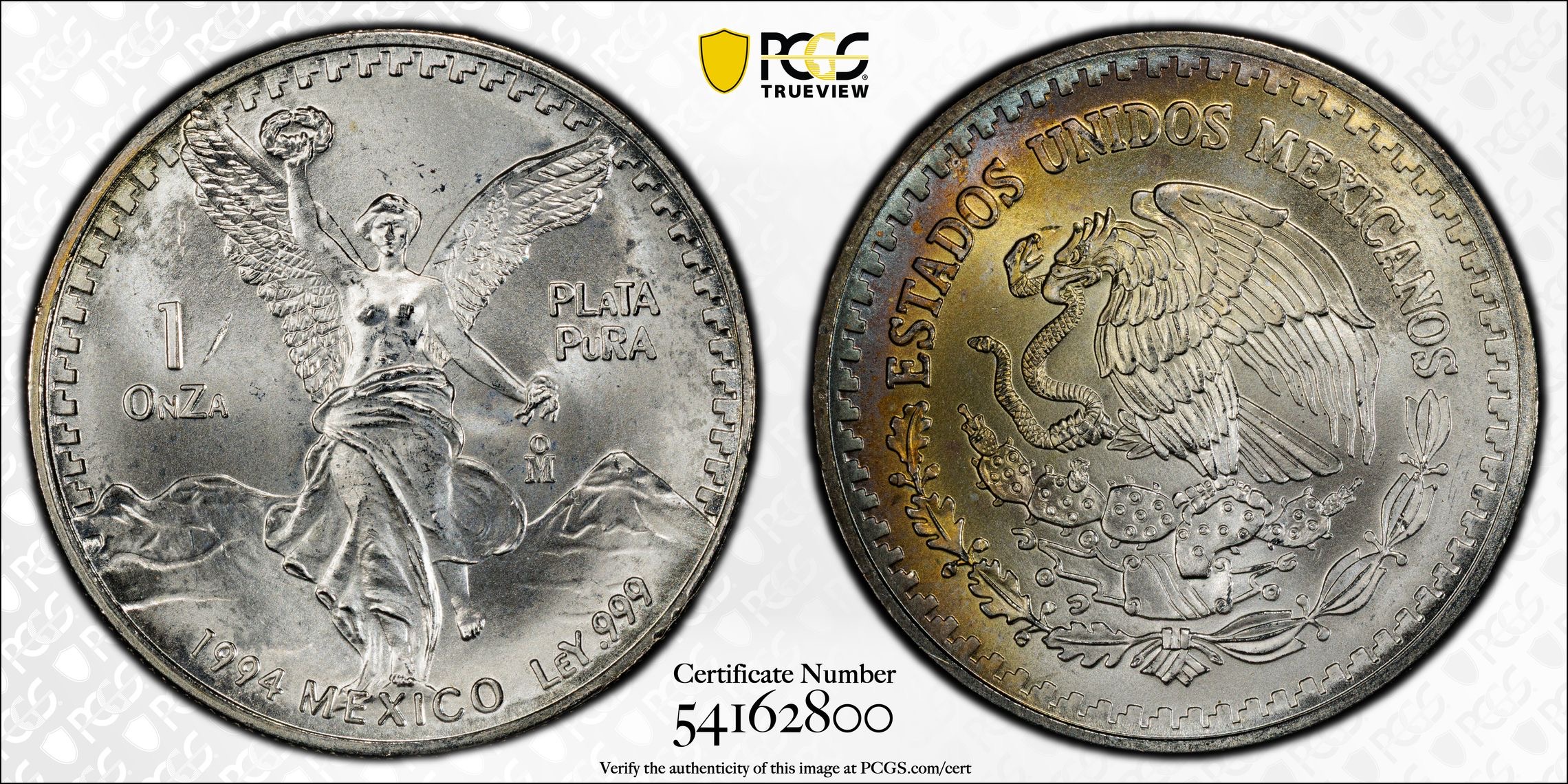 1994 Oz Libertad MS-64 PCGS Toned