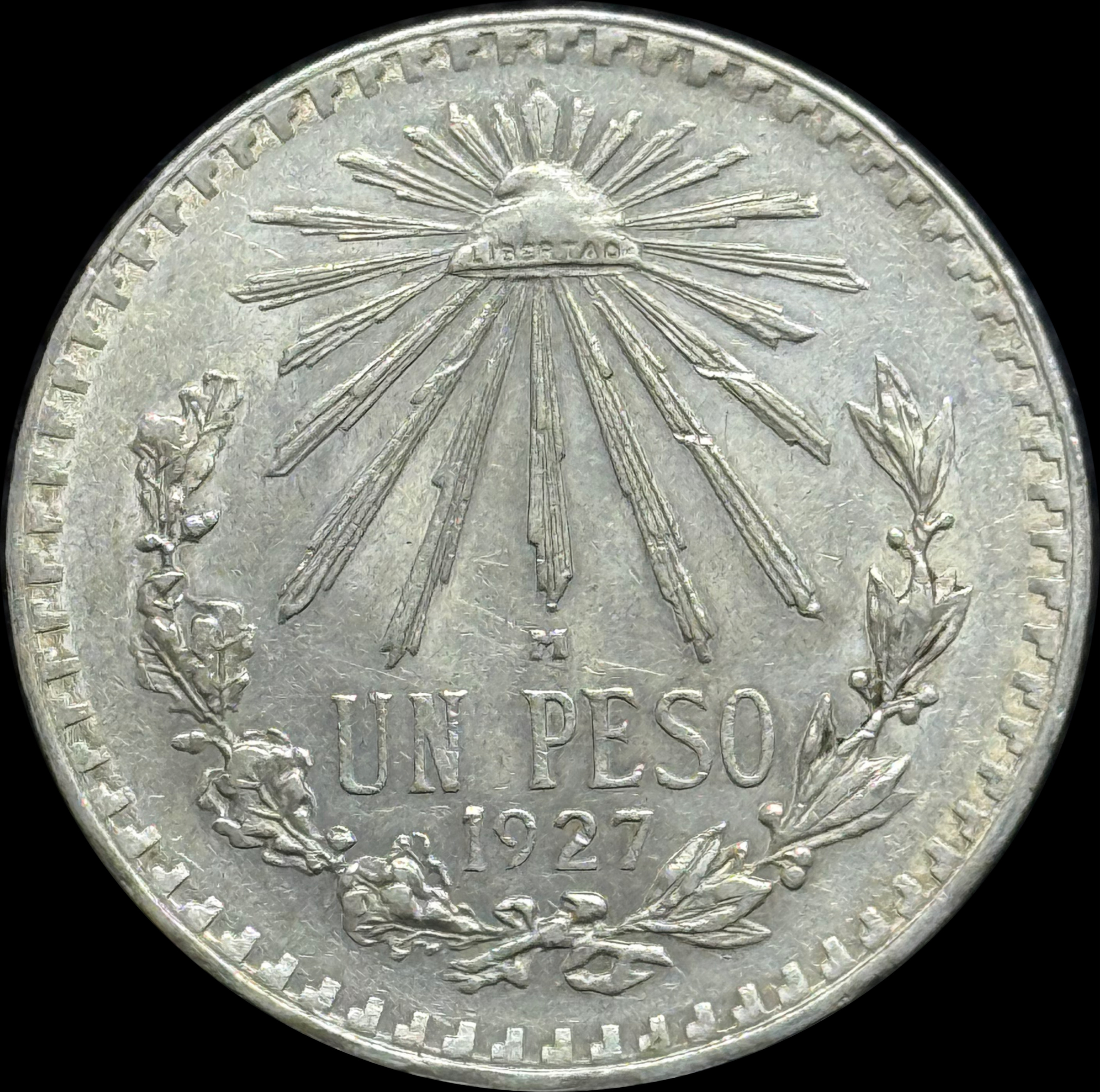 Peso Resplandor 1927 – Plata .720 – México