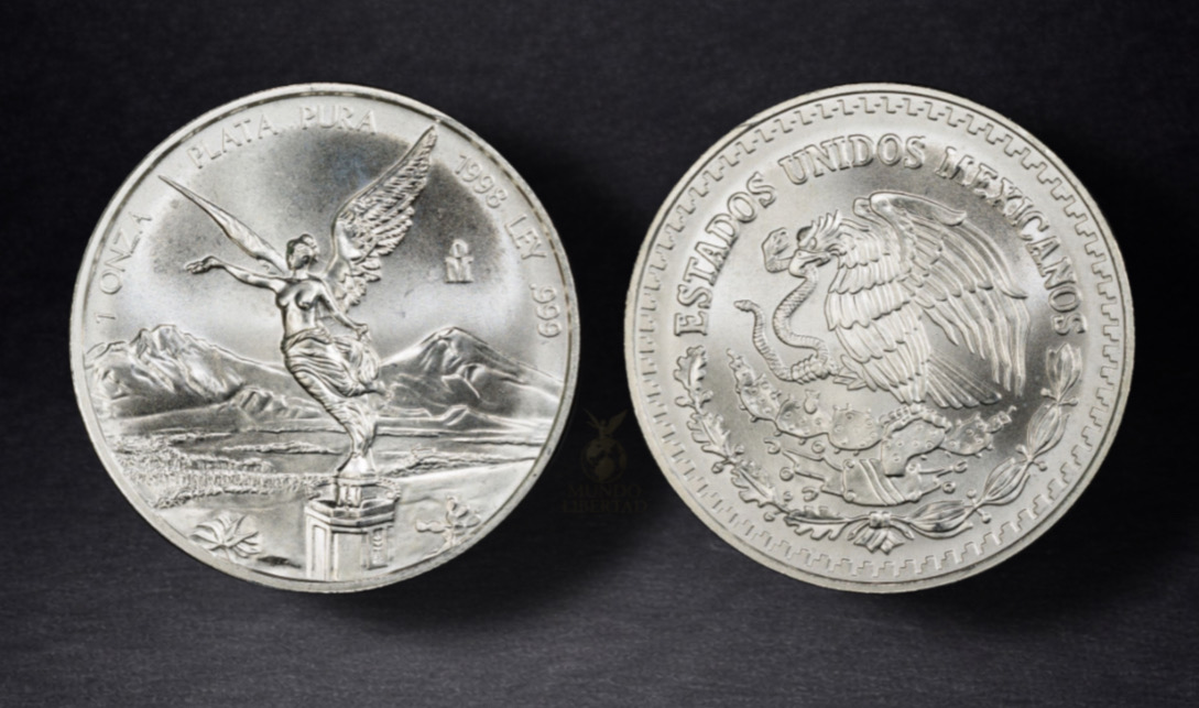 1998MO MEXICO 1 OZ SILVER LIBERTAD PCGS MS 68 Die Ship