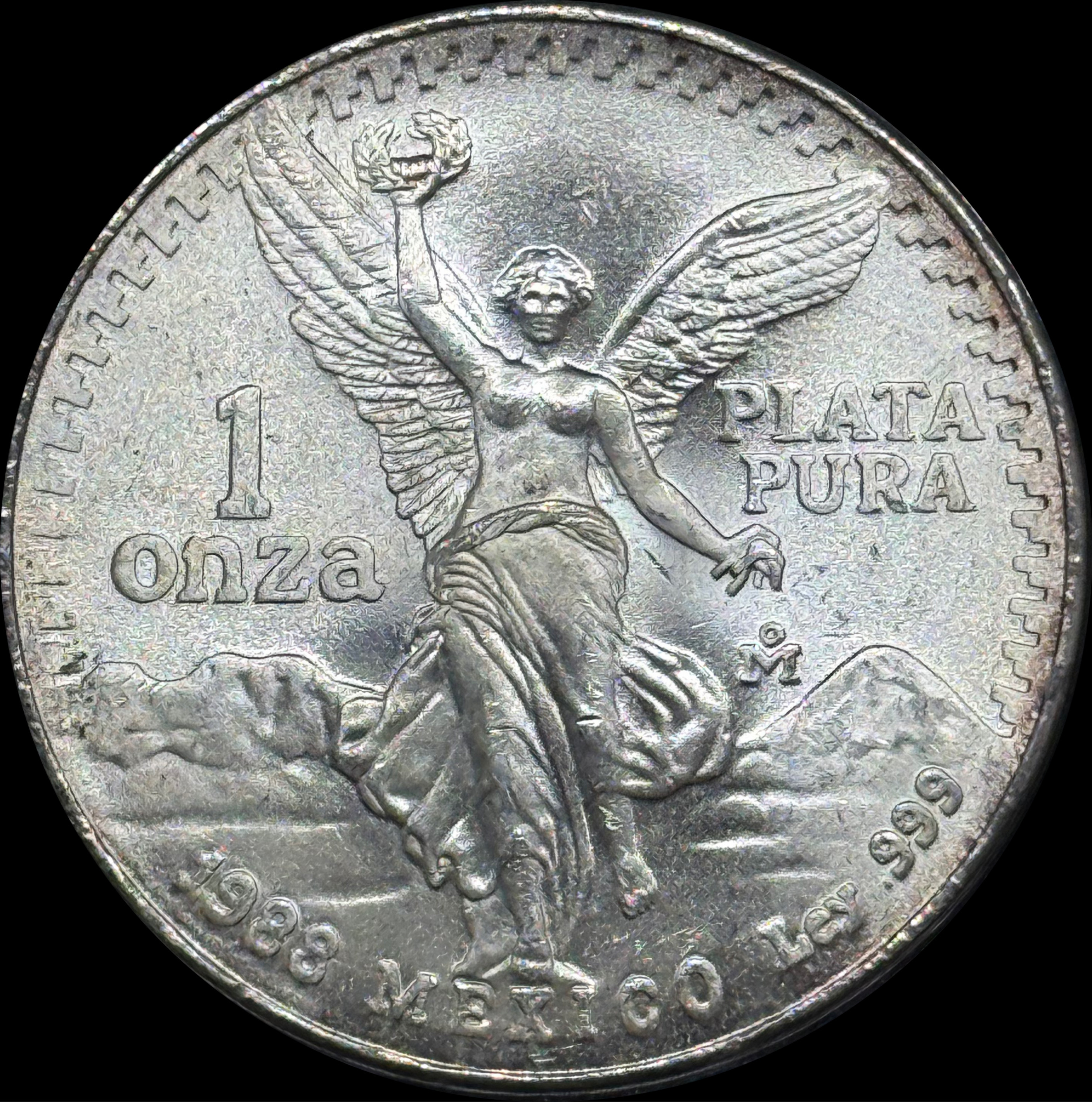 1988 Mexico 1 oz Silver Libertad BU- Mundo Libertad