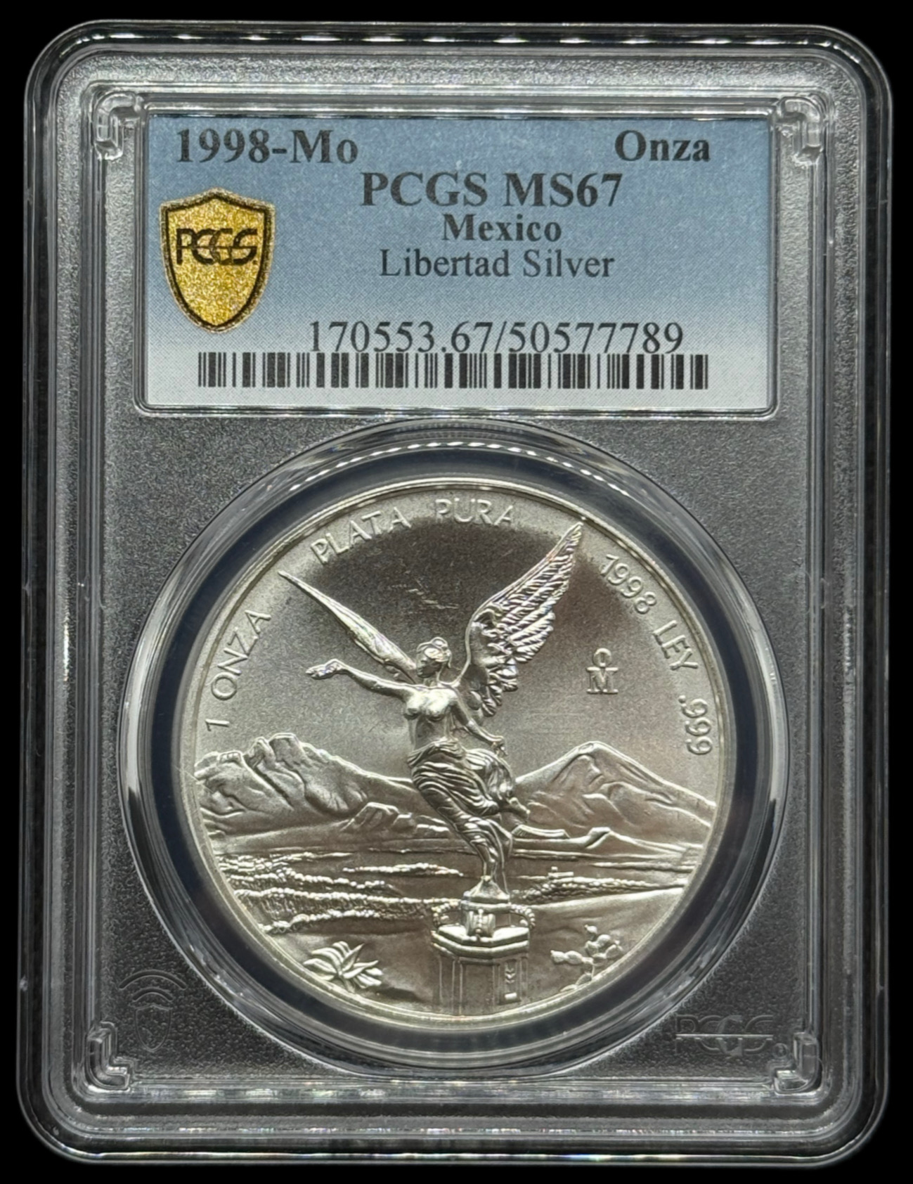 1998 Oz Libertad MS-67 PCGS Die Ship