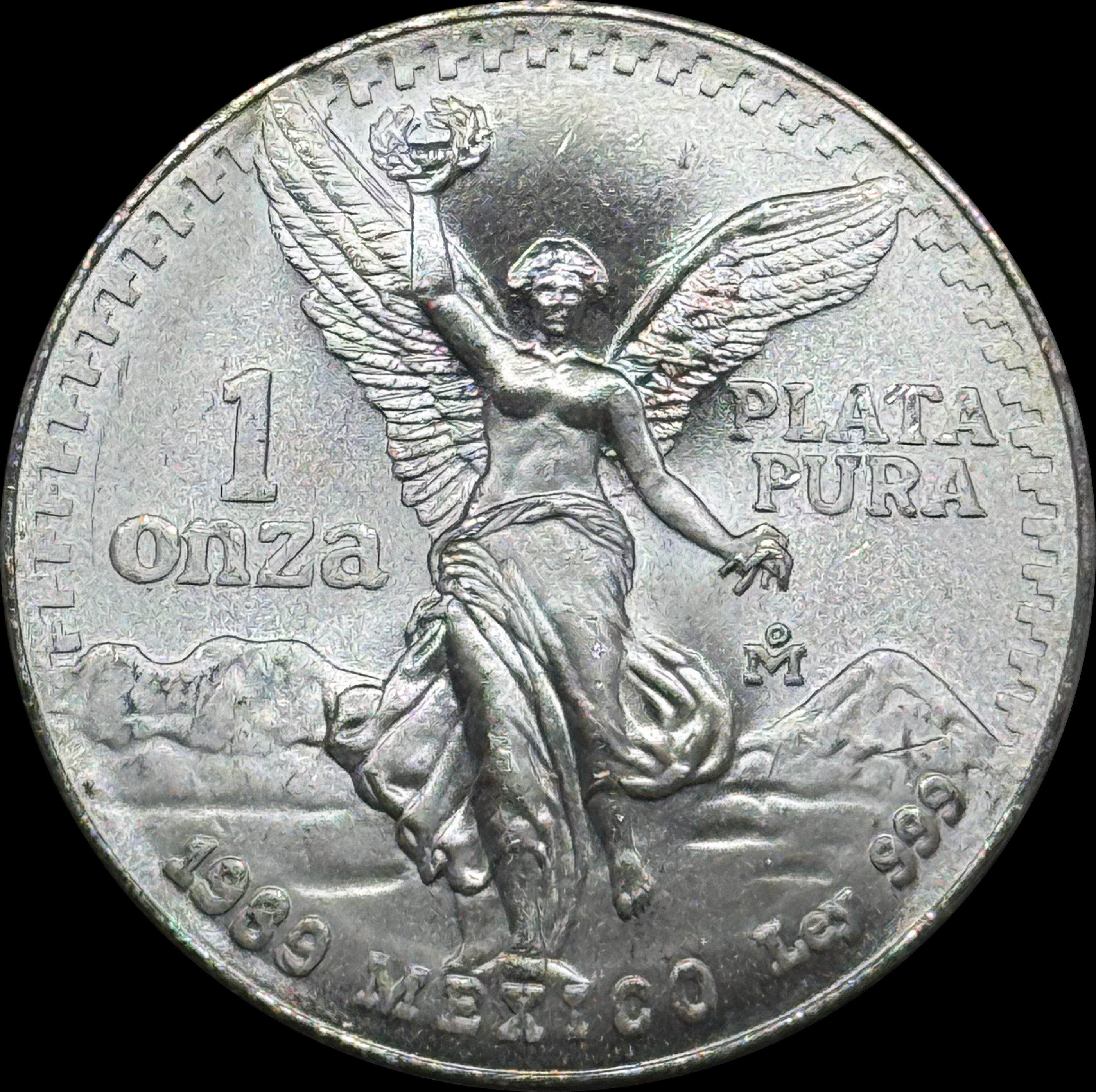 1989 Mexico 1 oz Silver Libertad BU - Mundo Libertad