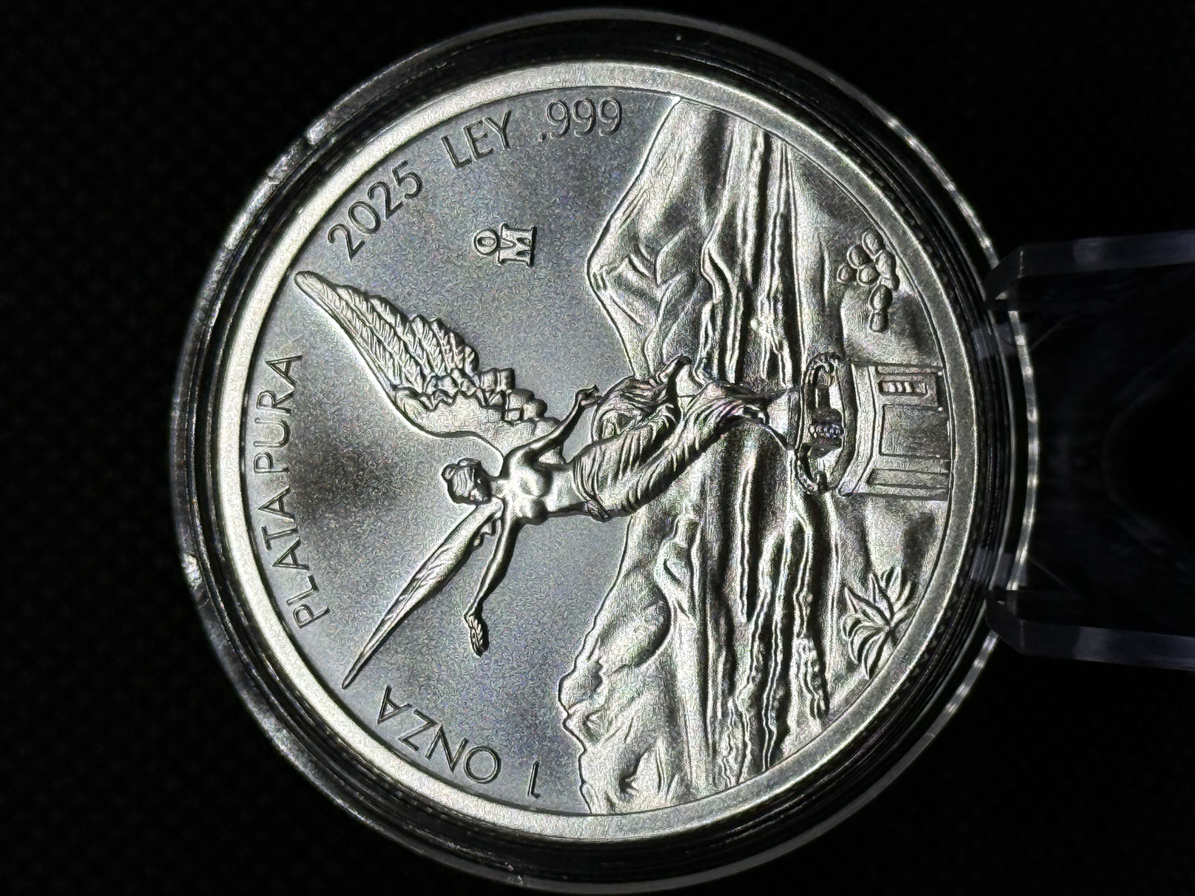 2025 1 oz Silver Libertad Tribute Round – Intaglio Mint (OM Mint Mark) in Capsule