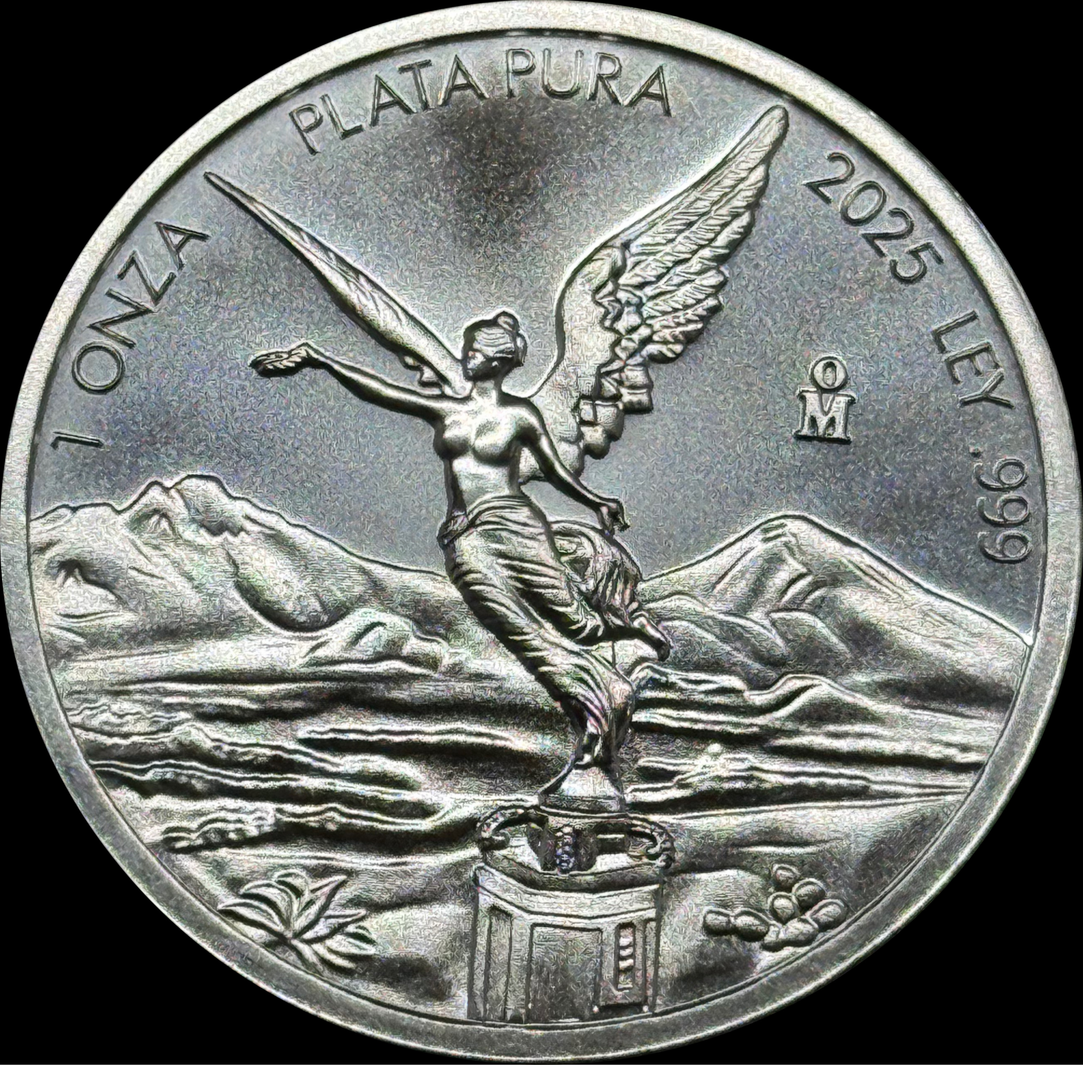 2025 1 oz Silver Libertad Tribute Round – Intaglio Mint (OM Mint Mark) in Capsule