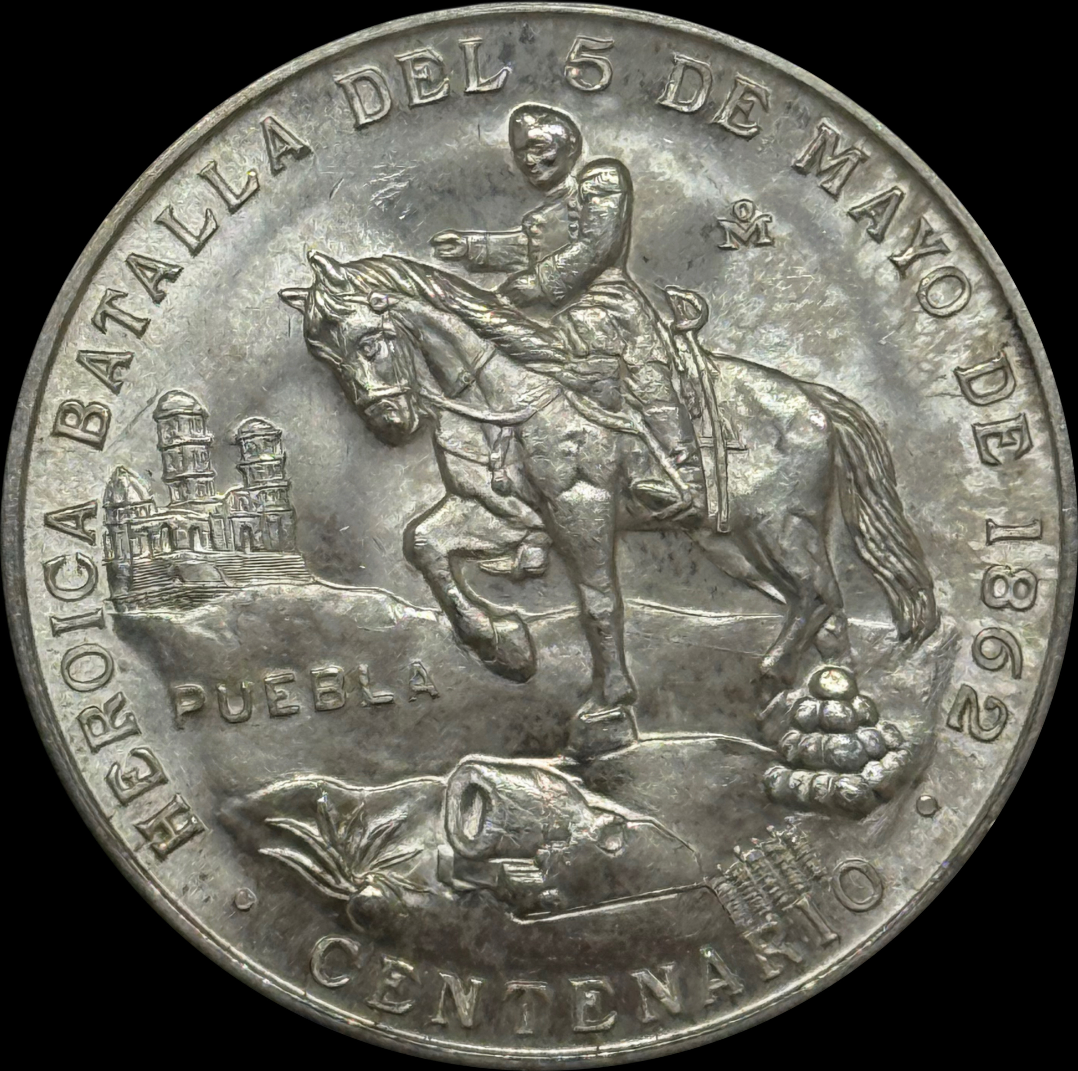 Medalla Conmemorativa – 1962 Mexico Batalla de Cinco de Mayo Puebla