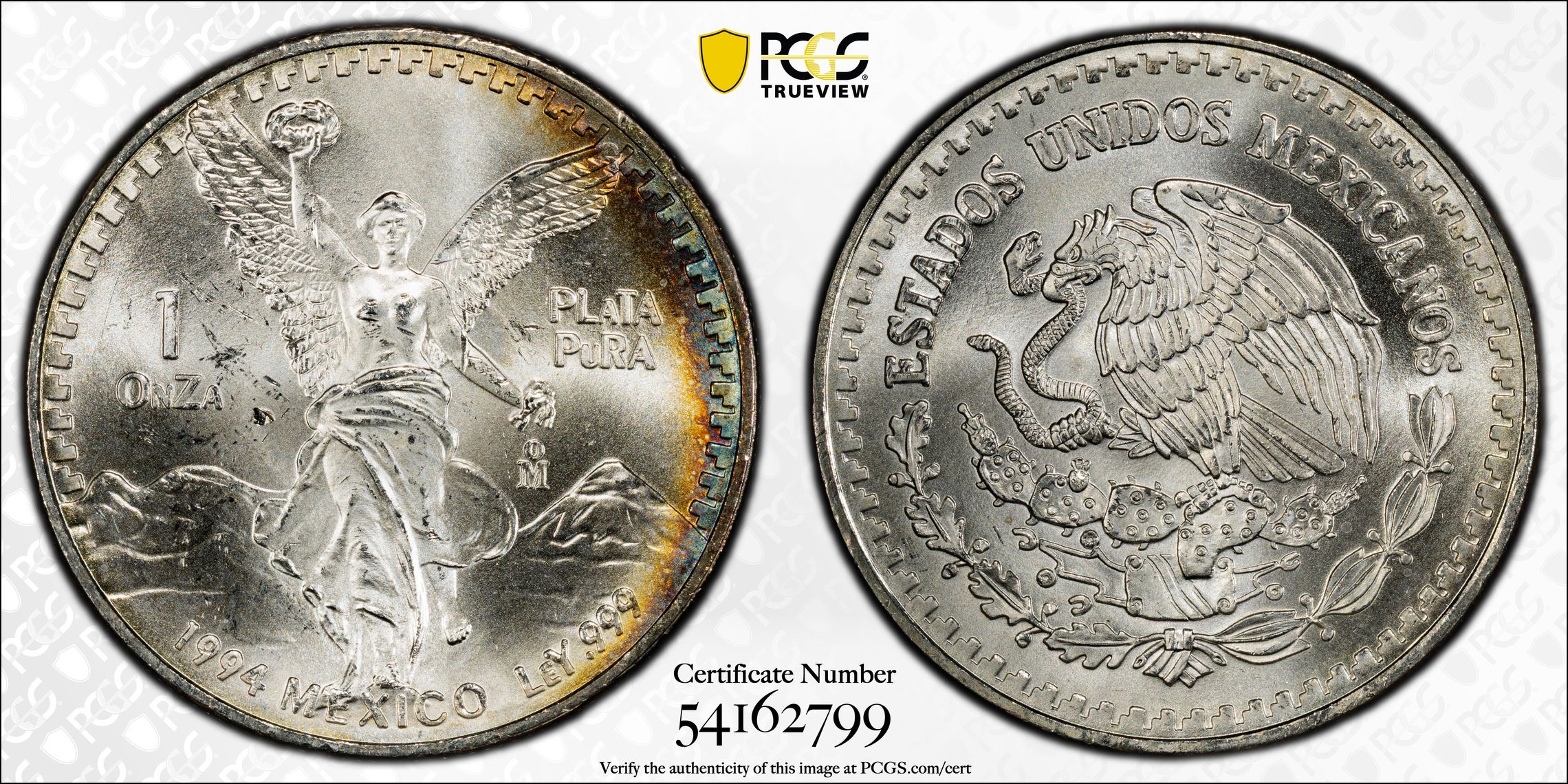 1994 Oz Libertad MS-64 PCGS Toned
