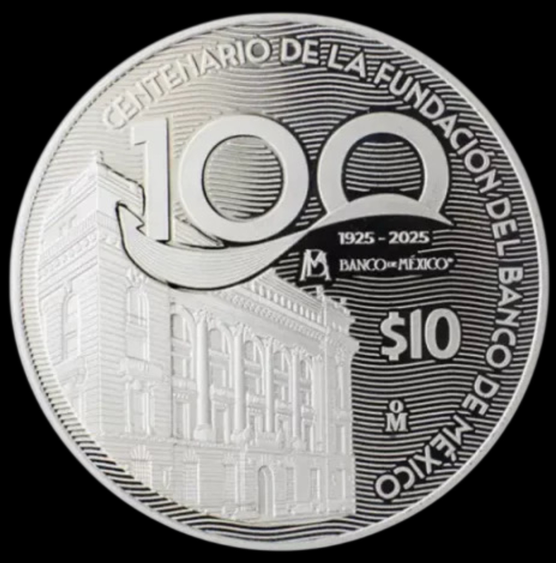 2025 Mexico 2 oz Silver Proof Medal – Banco de México 100th