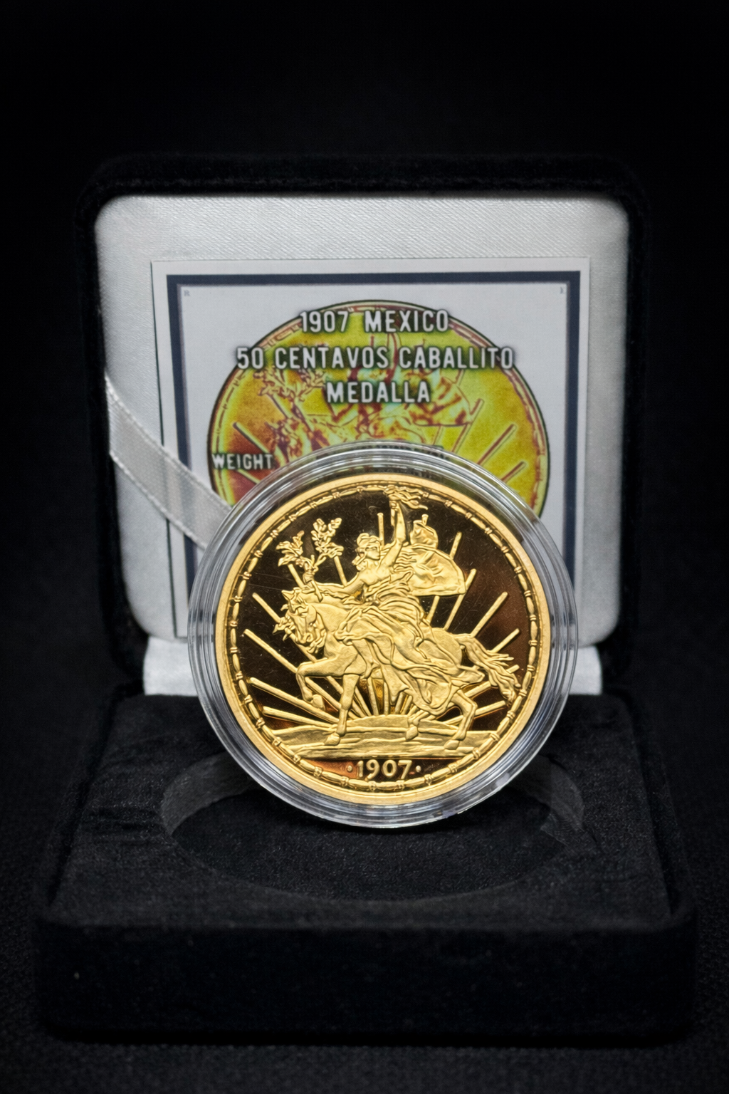 1907 Caballito Silver Gilded Medalla – Only 300 Minted