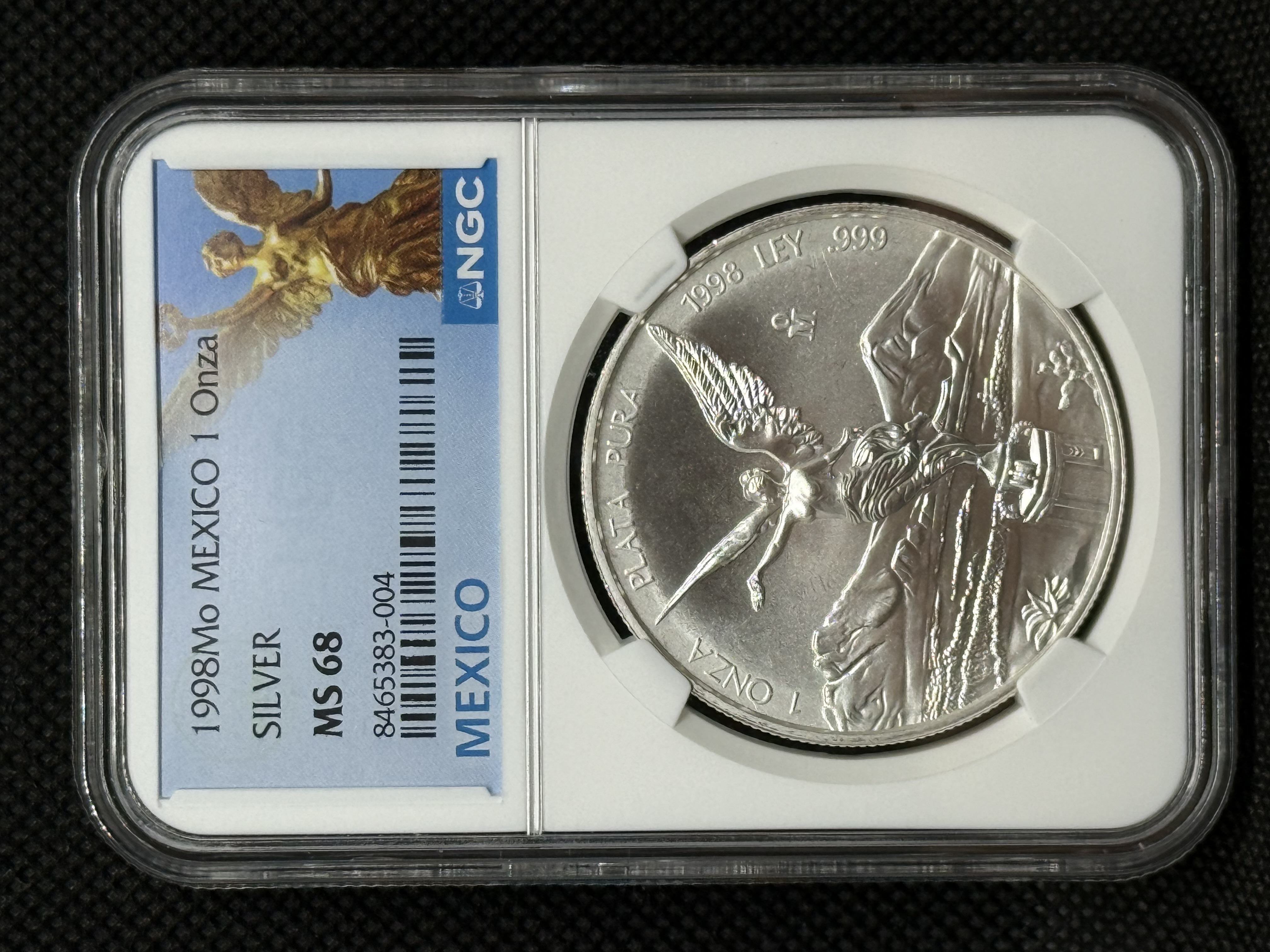     1998 Mexico 1 oz Silver Libertad MS-68 NGC