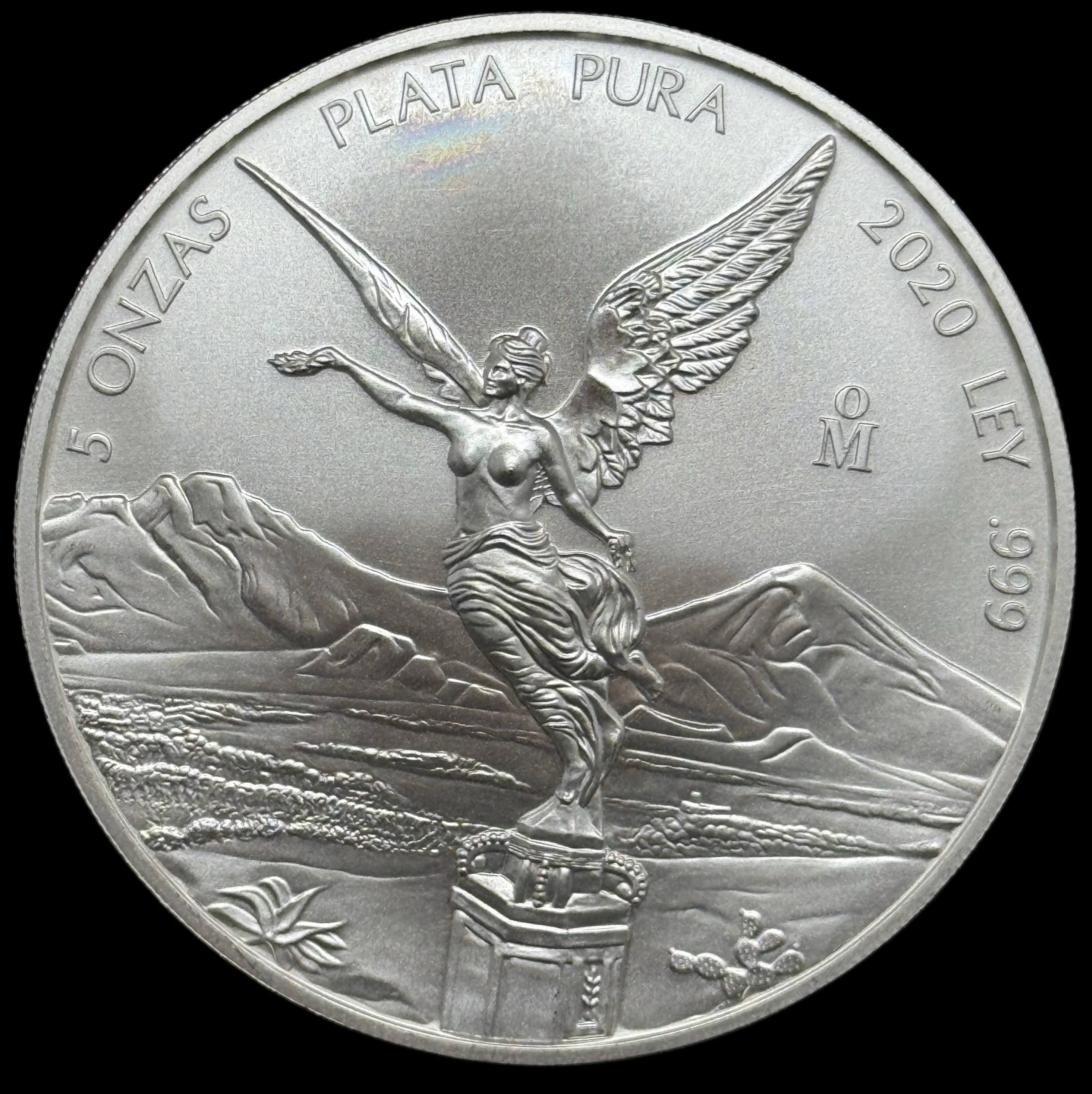 2020 Mexico 5 oz Silver Libertad BU | Low Mintage