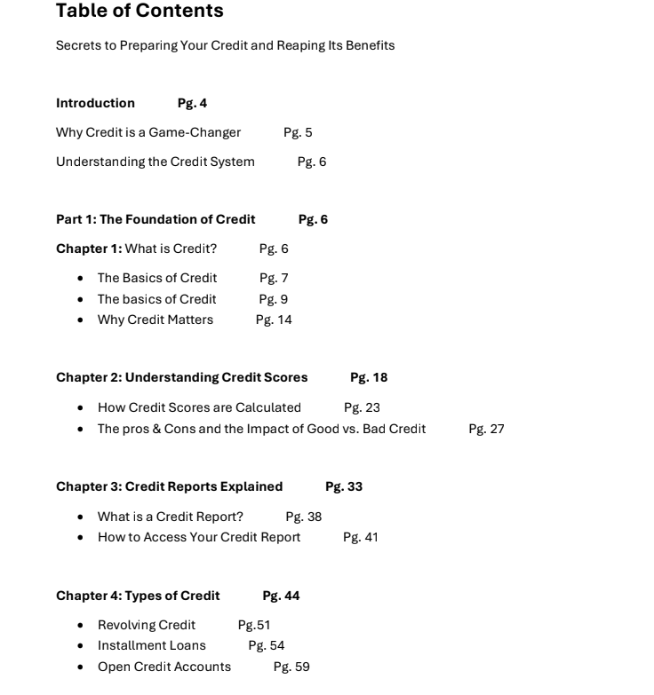 The Credit Blueprint