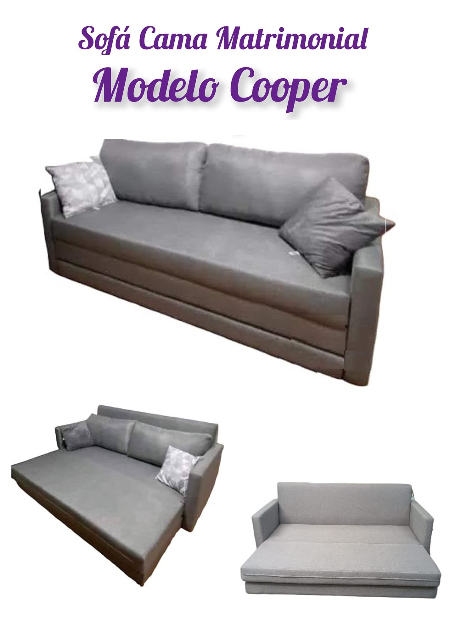 Sofá Cama Matrimonial Modelo Cooper