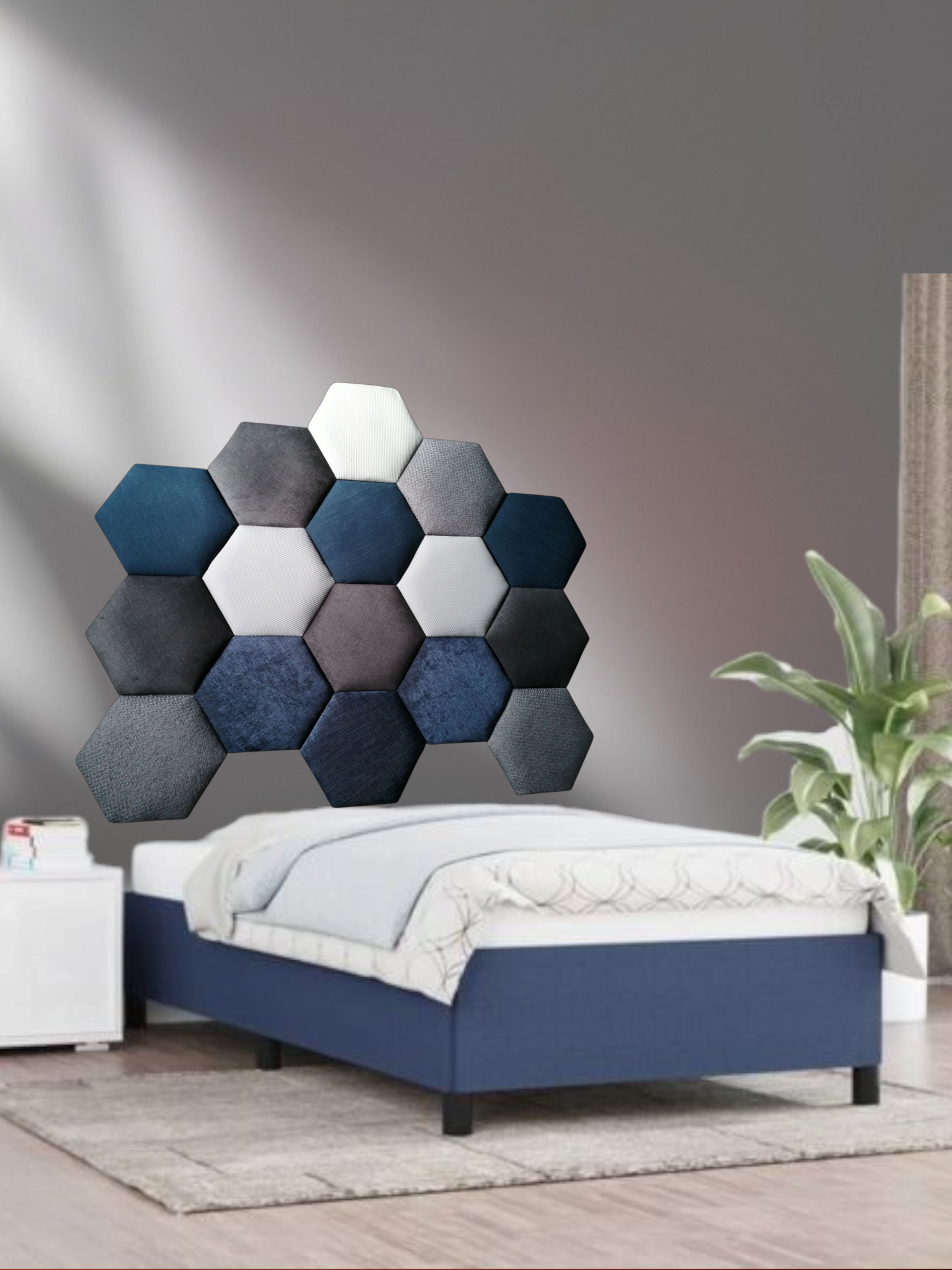 Cabecera Empotrable en Hexagonos