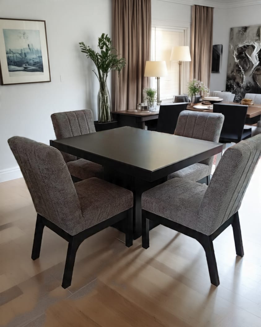 Comedor de 4 sillas Negro
