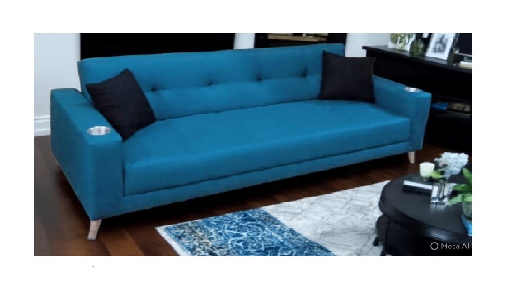 Sofá Cama Individual Modelo Rosetta con portavasos