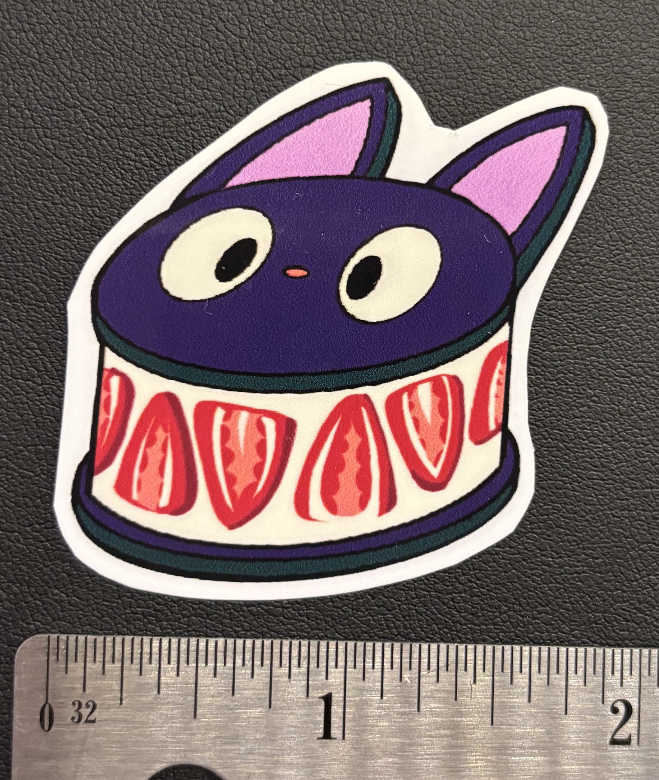 Strawberry Cat Head Sticker