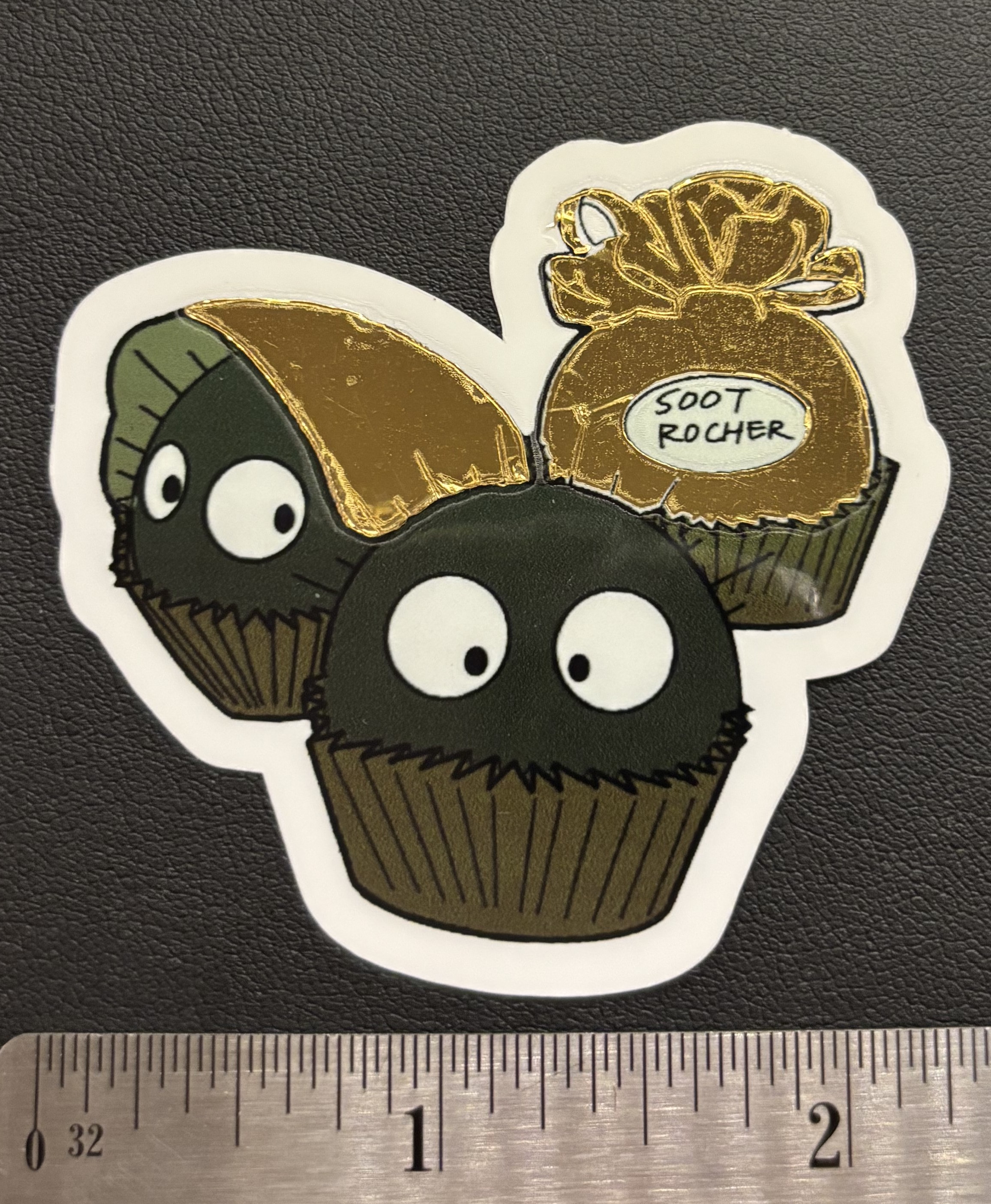 Gold Foil Soot Rocher Sticker