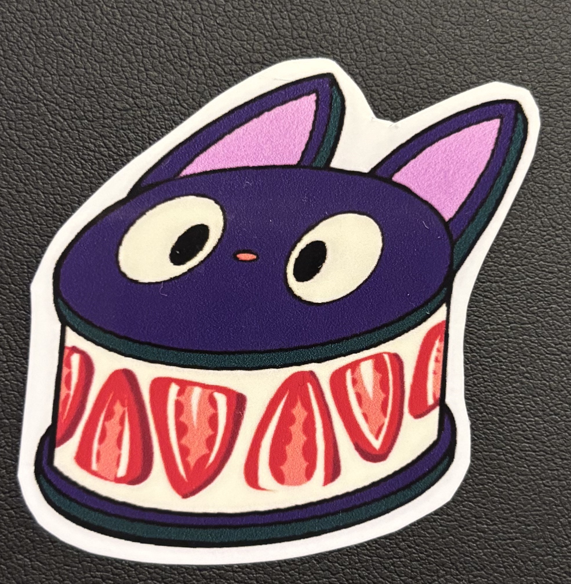 Strawberry Cat Head Sticker