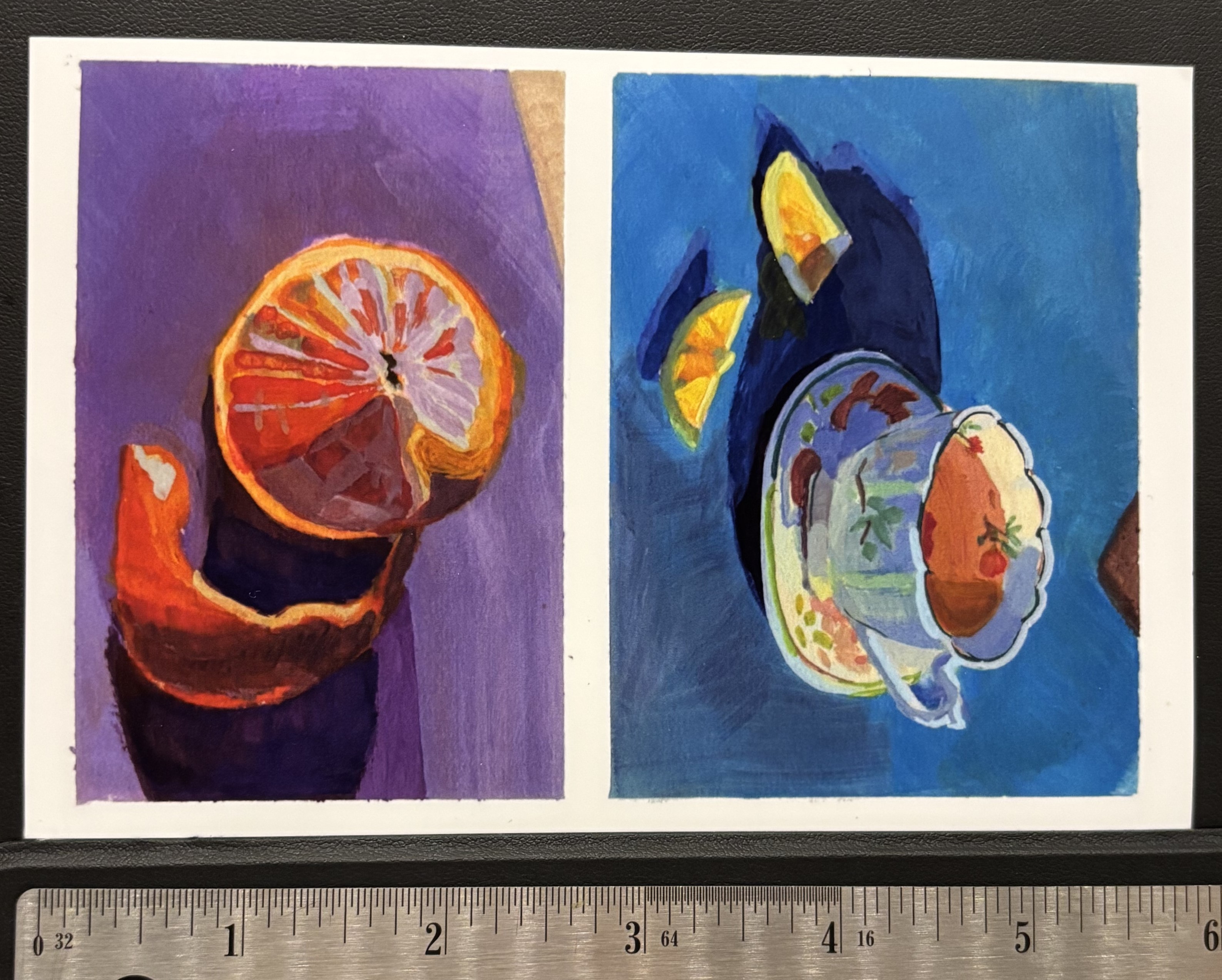 Still Life Painting -Print- Citrus and Tea