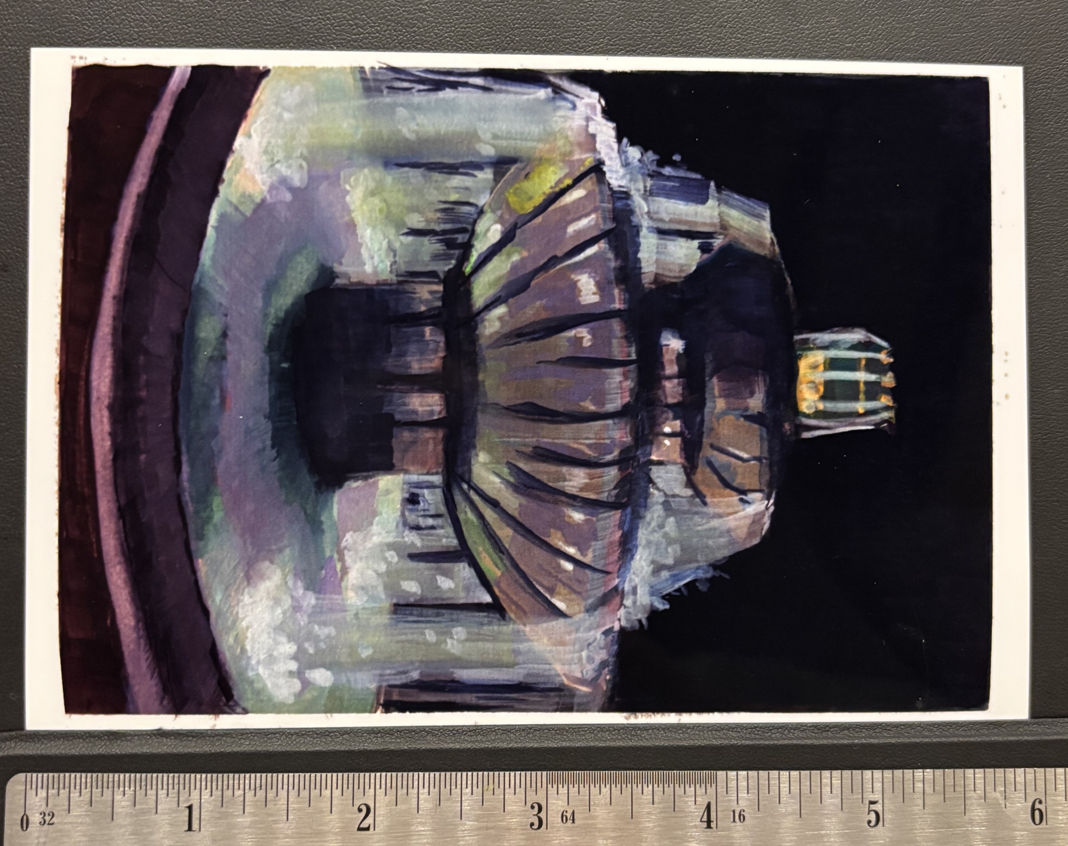 Watercolor Fountain Painting -Print