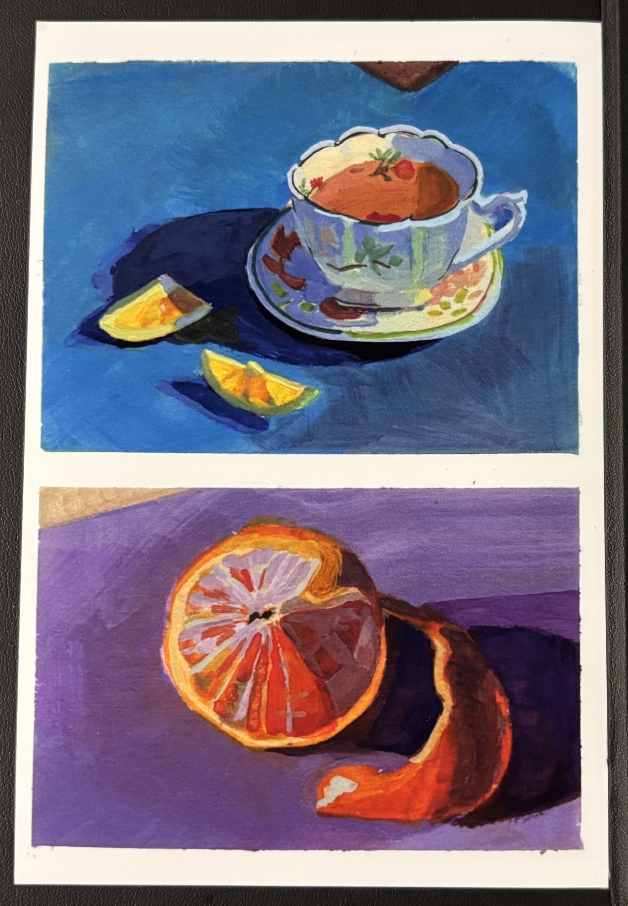 Still Life Painting -Print- Citrus and Tea