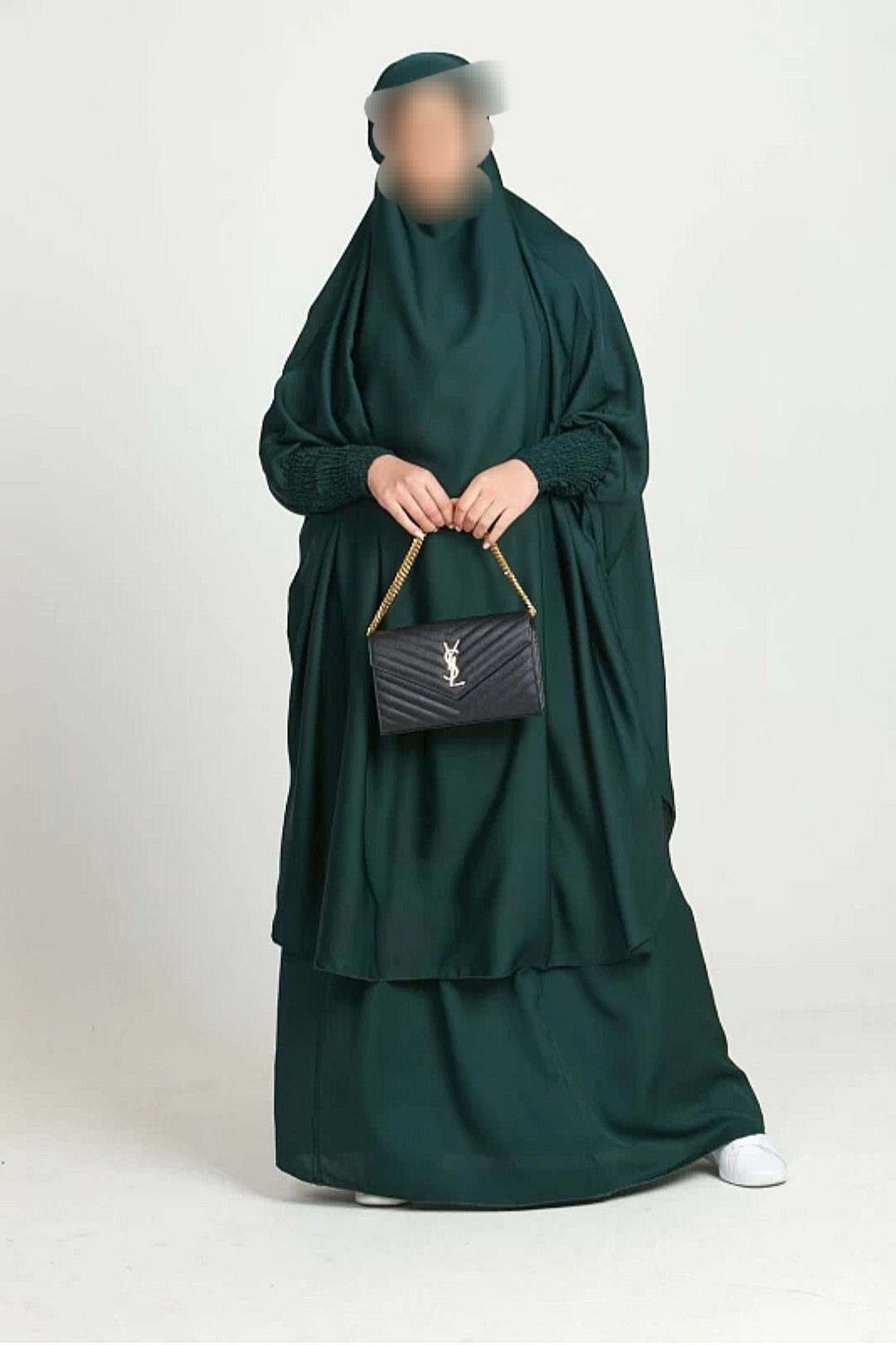 Elegant Dark Green Abaya Set