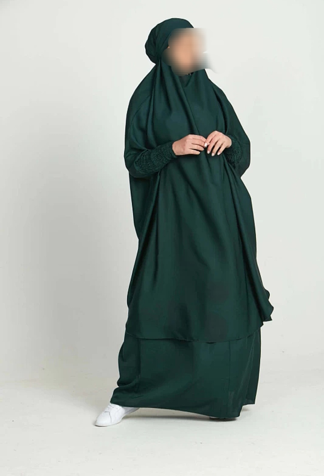 Elegant Dark Green Abaya Set