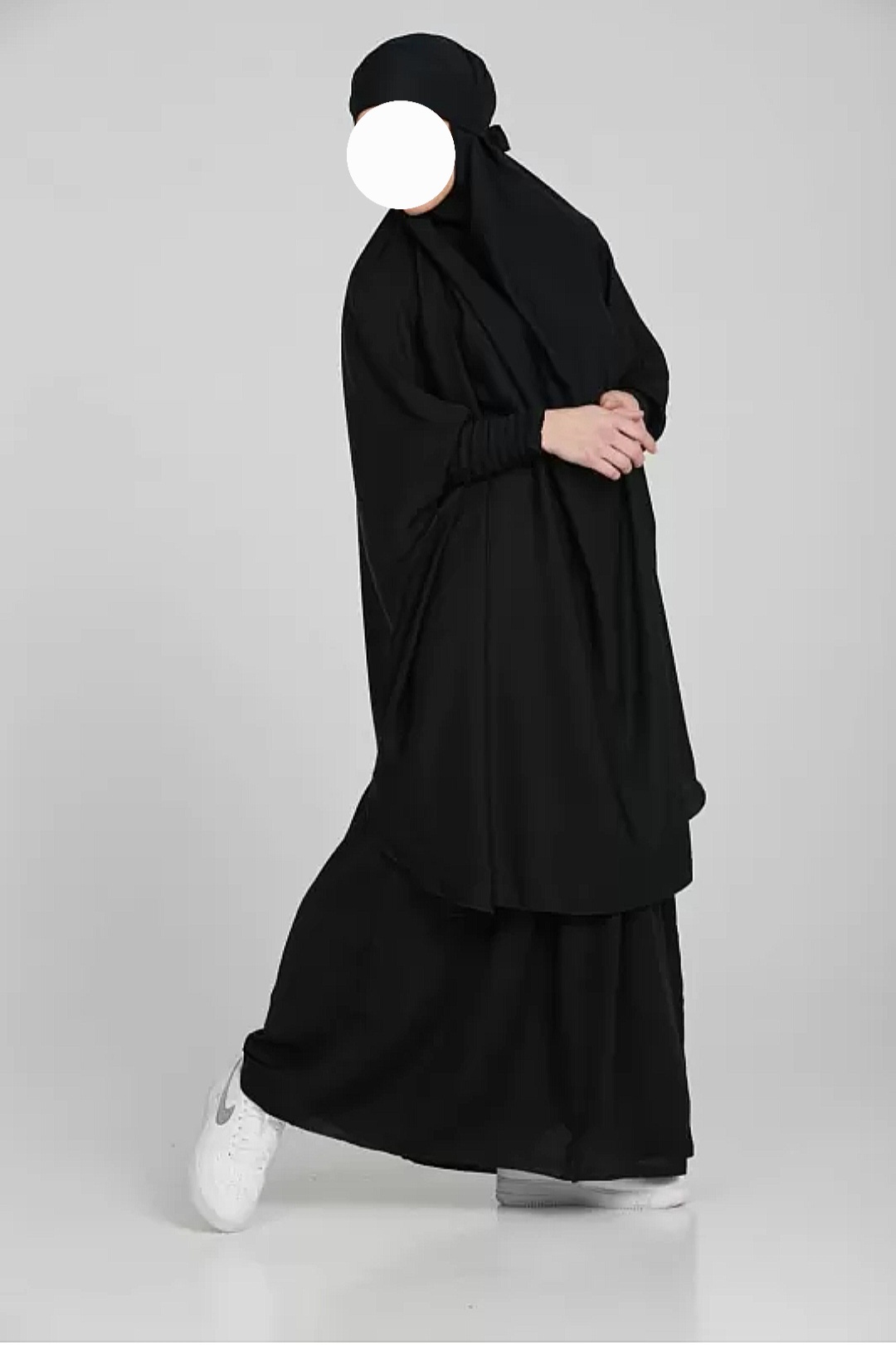 Black Full-Coverage Abaya Set