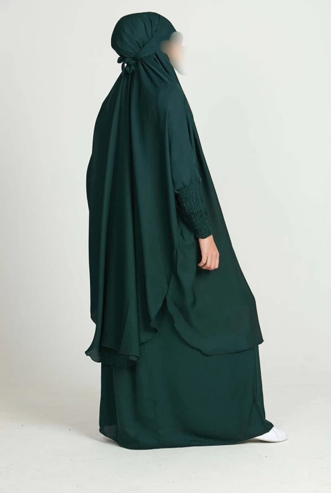 Elegant Dark Green Abaya Set