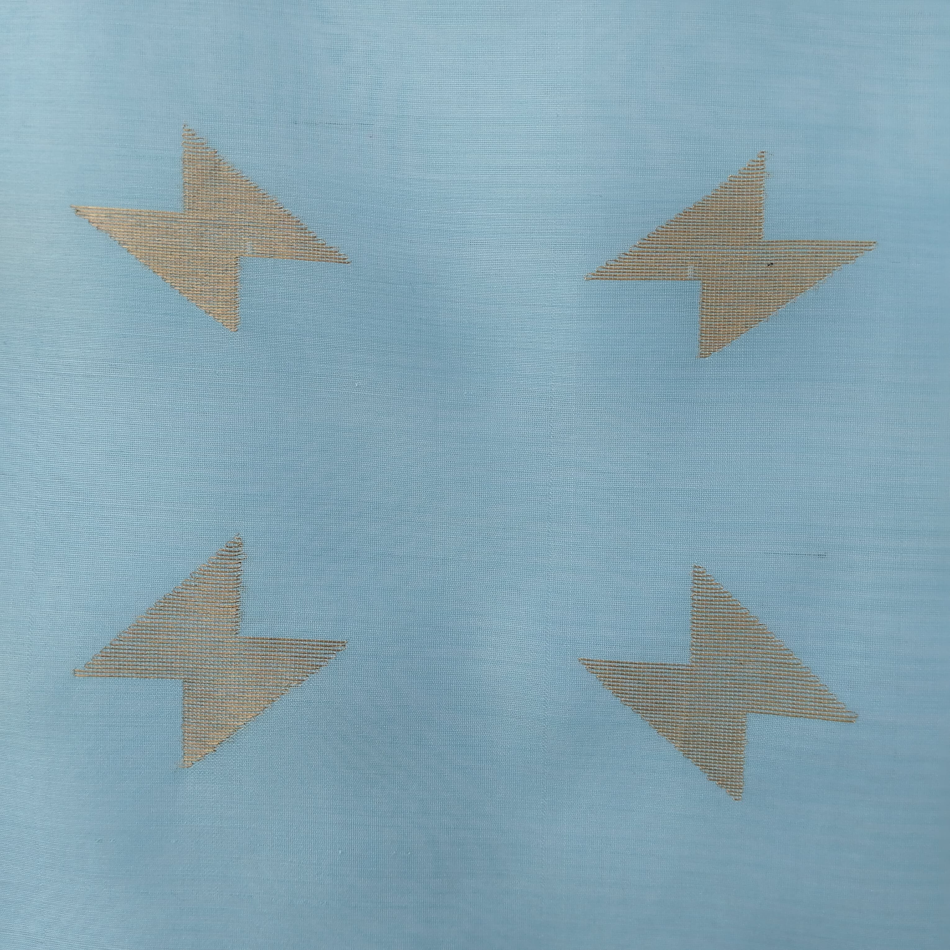 Handloom Chanderi Silk Saree ( Light blue )