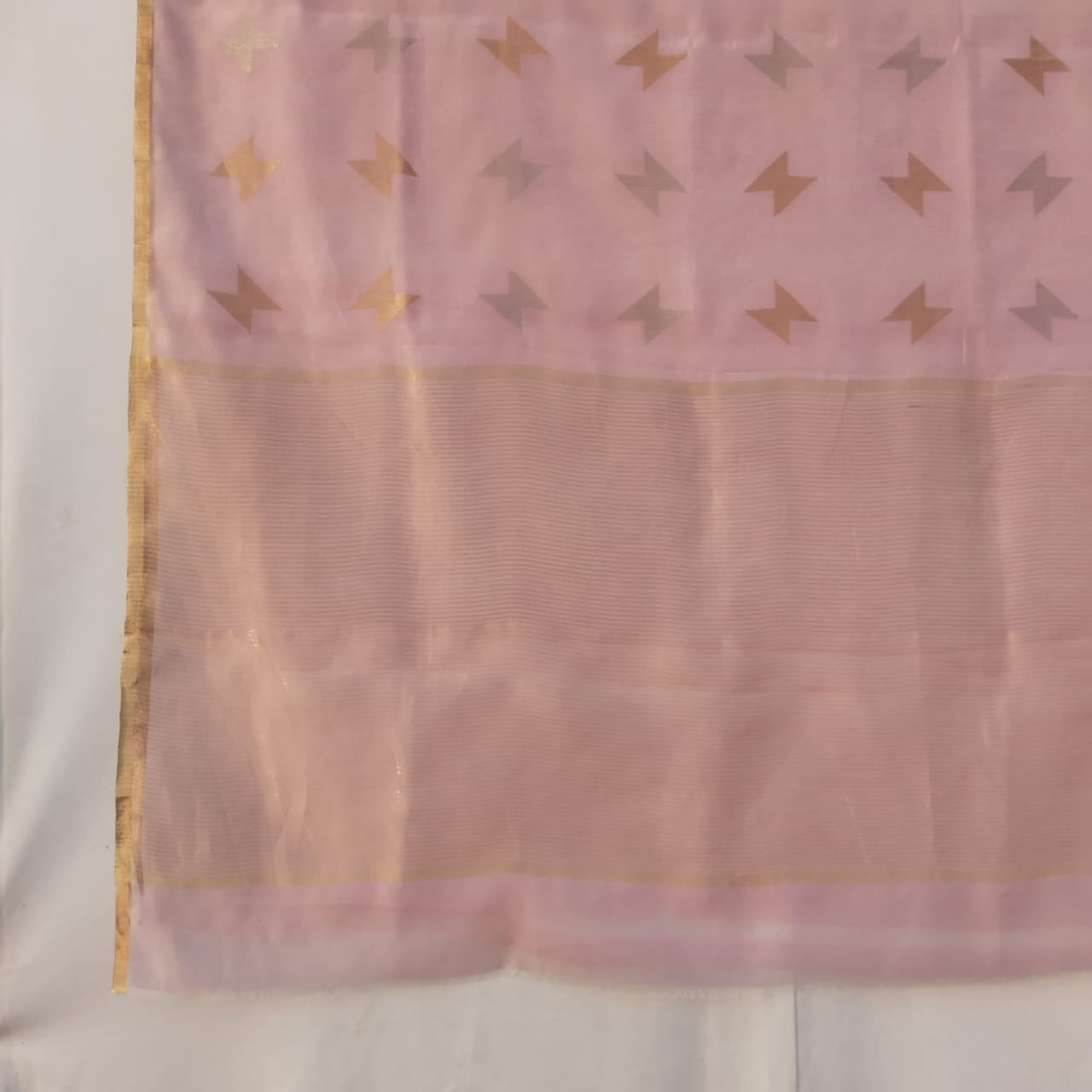 Chanderi Silk Saree ( Light Pink )