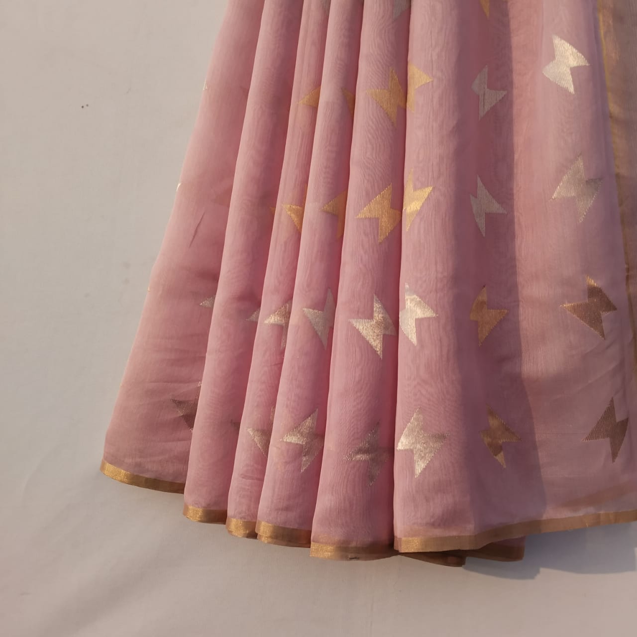 Chanderi Silk Saree ( Light Pink )