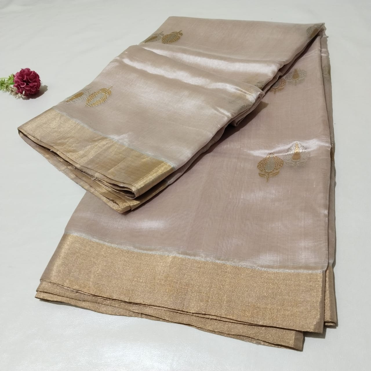 Chanderi Silk Saree ( Golden color )