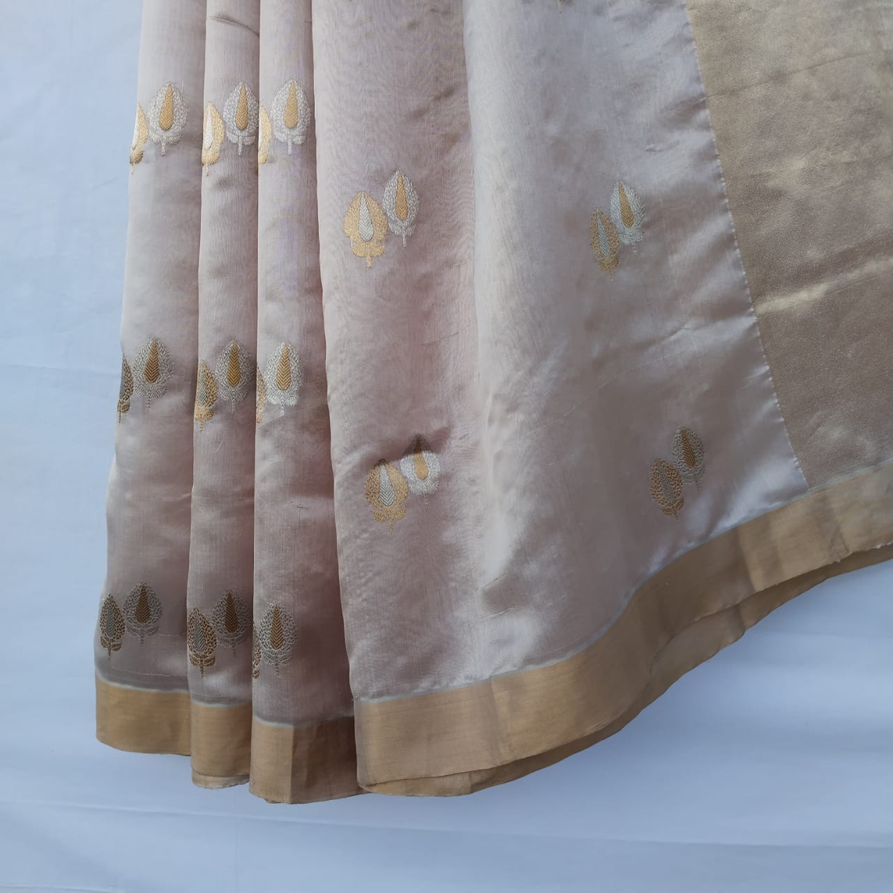 Chanderi Silk Saree ( Golden color )