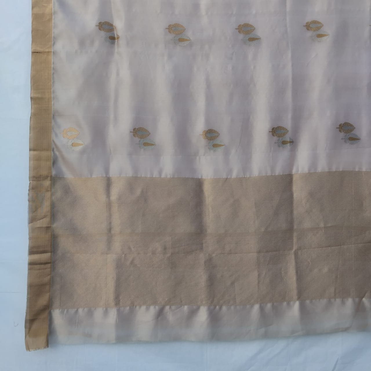 Chanderi Silk Saree ( Golden color )