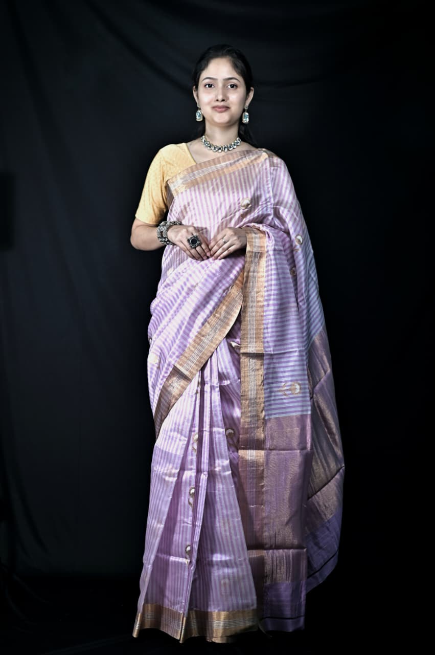 Chanderi Handwoven Silk Saree
