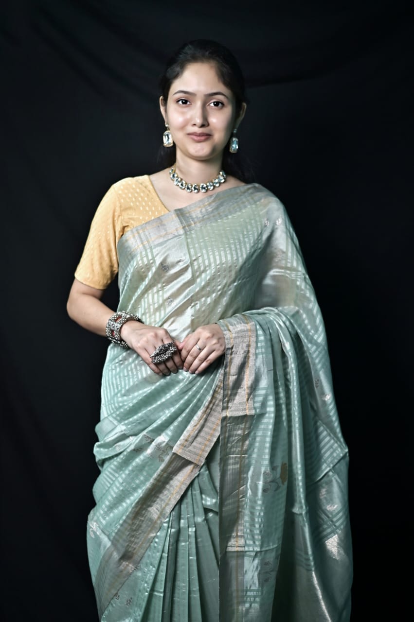 Chanderi Handwoven Silk Saree