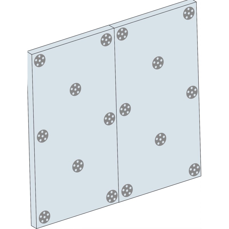 Tvirtinimo diskeliai konstrukcinei plokštei